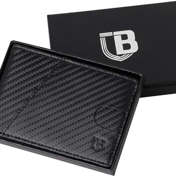 RFID Minimalist Bifold Slim Wallet with Money Clip 6 CC slots & 1 ID Win… - Picture 1 of 9